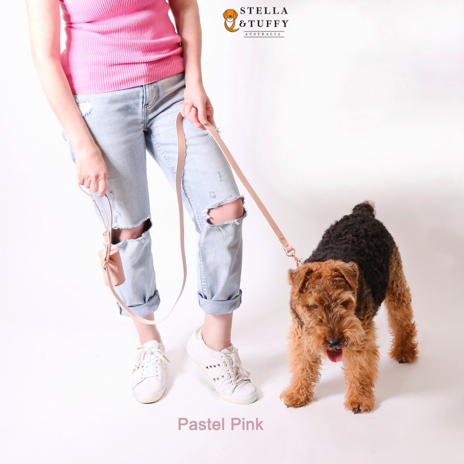 Designer Poop Bag Holder -Pastel Pink