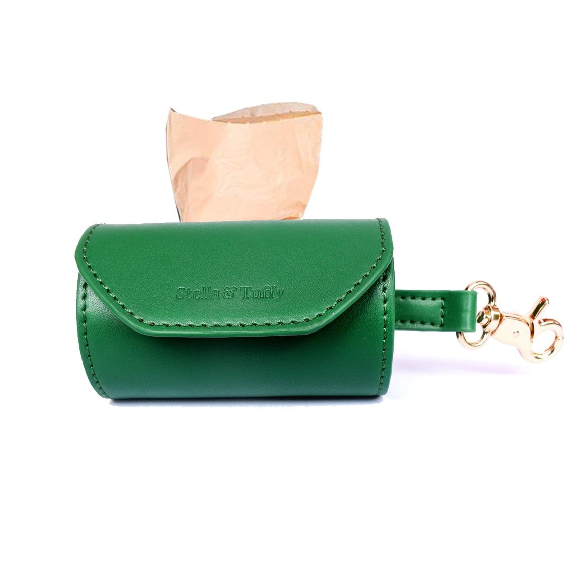 Designer Poop Bag Holder -Forest Green